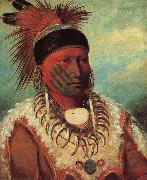 George Catlin Cloudy oil painting